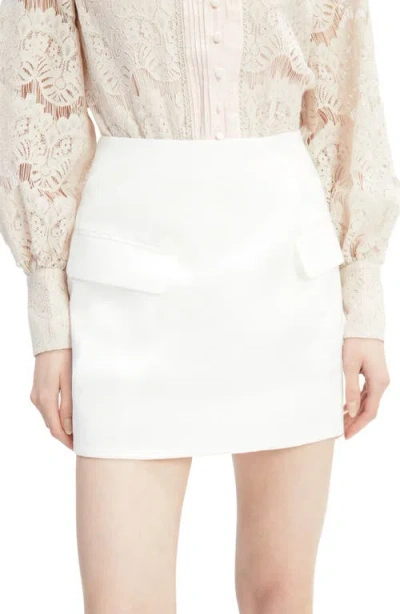 Bardot Delphi Linen Miniskirt In Orchid White