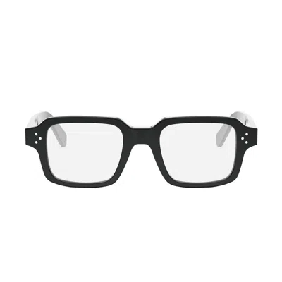 Celine Rectangular Frame Glasses In 001 - Black