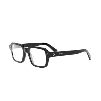 Celine Rectangular Frame Glasses In 001 - Black