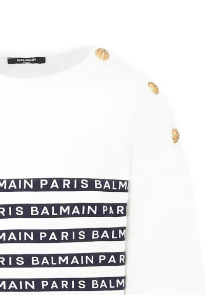 Balmain Logo-print Cotton Set In White