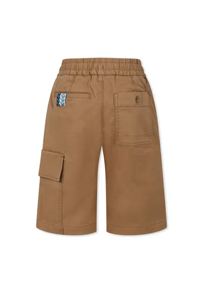 Lanvin Beige Shorts For Boy With Logo In Beige