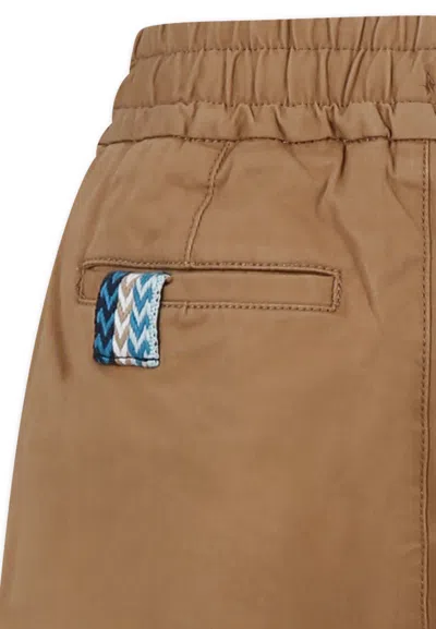 Lanvin Beige Shorts For Boy With Logo In Beige
