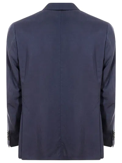 Canali Two-button Patch-pocket Suit In Blue