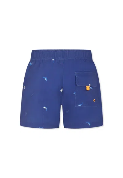 Save The Duck Dolfin-print Swim Shorts In Blue