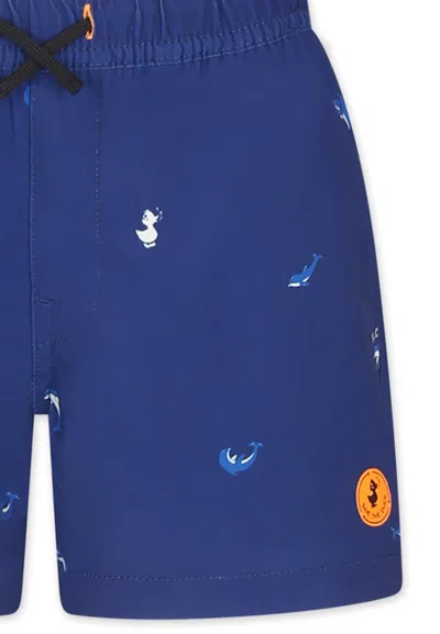 Save The Duck Dolfin-print Swim Shorts In Blue