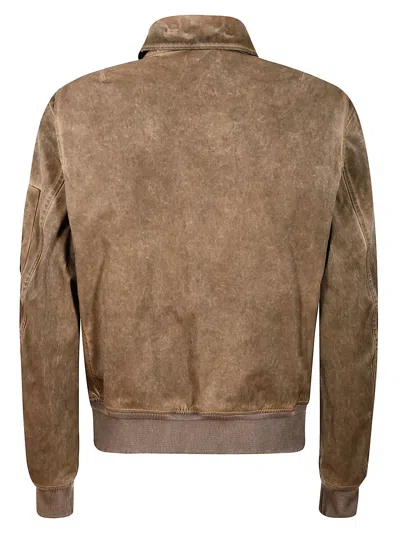 Ten C Zip-up Bomber Jacket In Caffe Arabo
