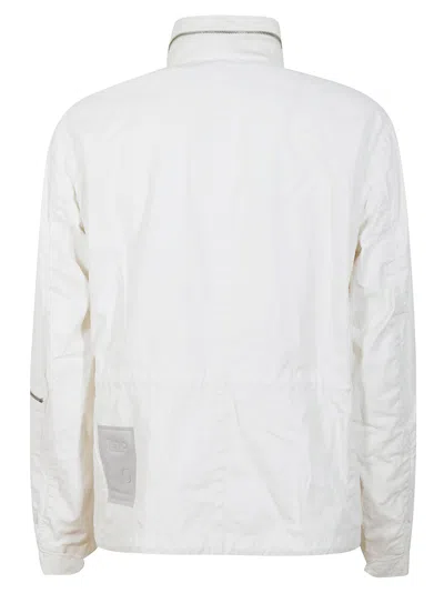 Ten C Multi-pocket Linen Jacket In Bianco Neve