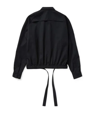 1989 Studio Dark Blue Short Trench Jacket In Black