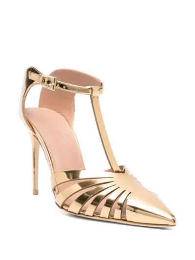 Malone Souliers Jennifer 90 Sandals In Gold