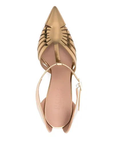 Malone Souliers Jennifer 90 Sandals In Gold