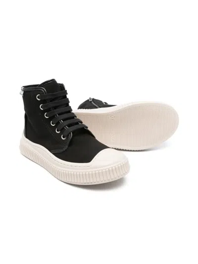 Msgm Logo-tag Sneakers In 黑色