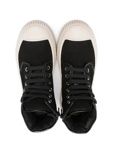 Msgm Logo-tag Sneakers In 黑色