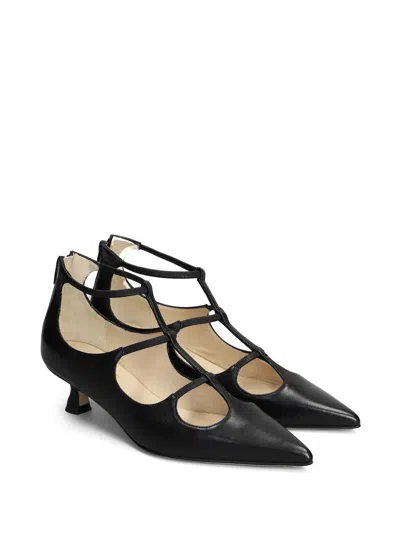Anna F 50mm Leather Pumps In 黑色