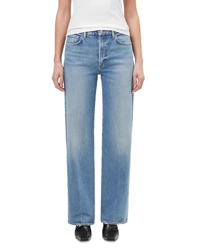 Agolde Valen Straight Leg Jeans With Faded Wash In Blue