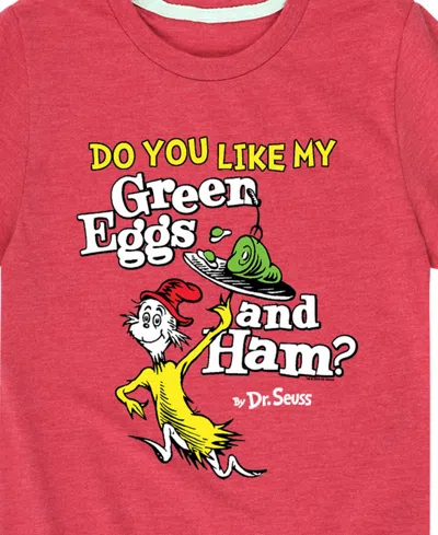 Hybrid Big Boys Green Eggs Ham Graphic T-shirt In Red