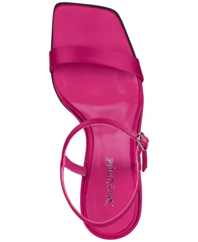 Jeffrey Campbell Women's Kassandra Wedge Sandals In Fuschia Satin