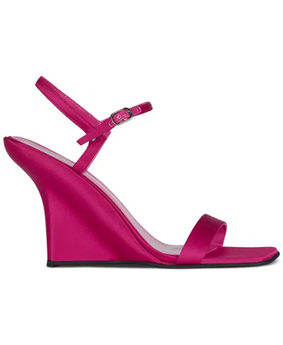 Jeffrey Campbell Women's Kassandra Wedge Sandals In Fuschia Satin