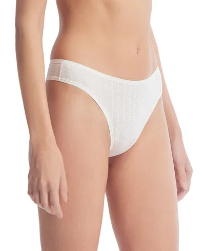 Hanky Panky Women's Move Calm Mid Rise Thong 3 Pack In Black,granite,cool,pearl