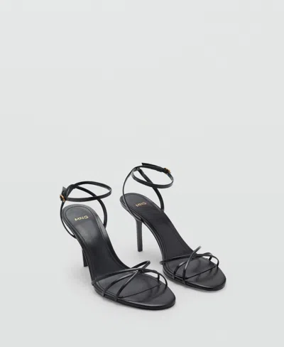 Mango Ankle Strap Sandal In Black