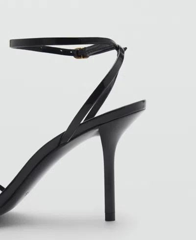 Mango Ankle Strap Sandal In Black