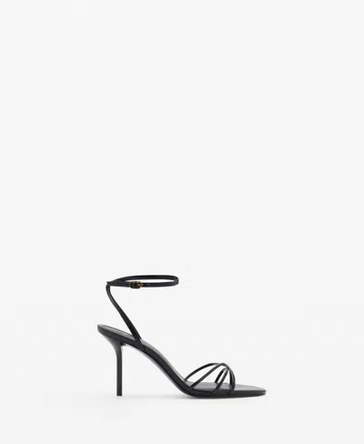 Mango Ankle Strap Sandal In Black