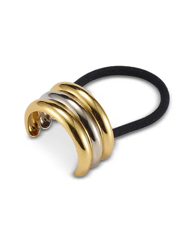 Lelet Ny Glossy Triple Arch Petite Cuff Ponytail Holder In Mixed Meta