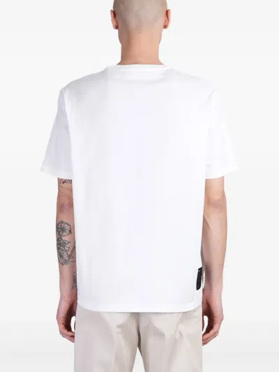 Low Brand B134 Basic T-shirt In White Cotton In White
