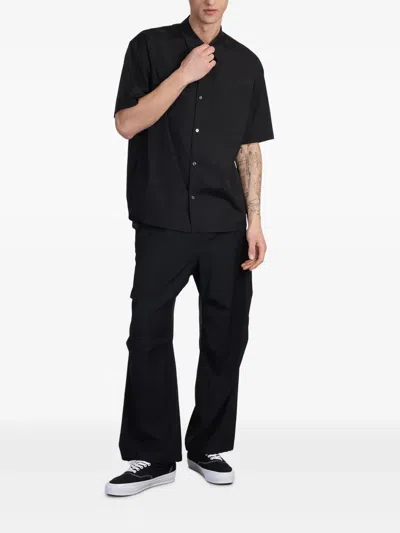 Attachment Pants In Black Wool In Black