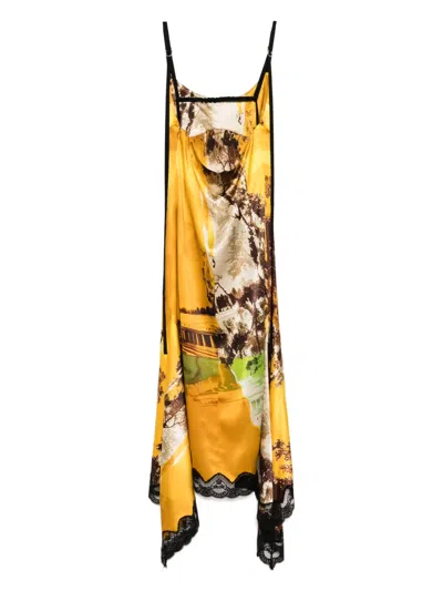 Monse Printed Slip Dress In Multi