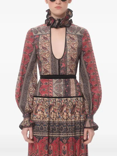 Valentino Paisley Print Shirt In Multicolor.