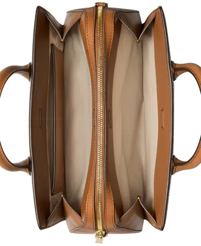 Michael Kors Laila Medium Signature Logo Satchel In White