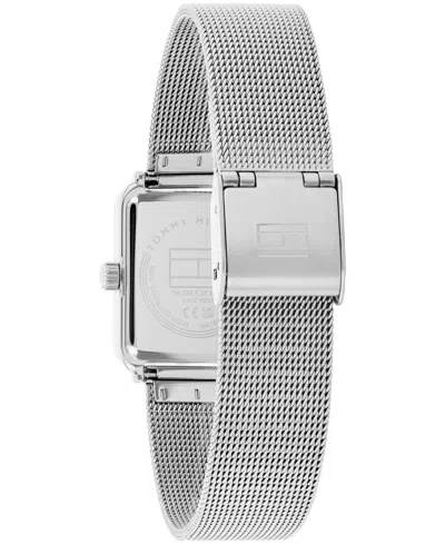 Tommy Hilfiger 21.3mm Crystal Accent Square Dial Watch In Silver