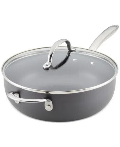 Rachael Ray Professional Hard-anodized Nonstick 4-qt. Saucier Saucepan In Gray