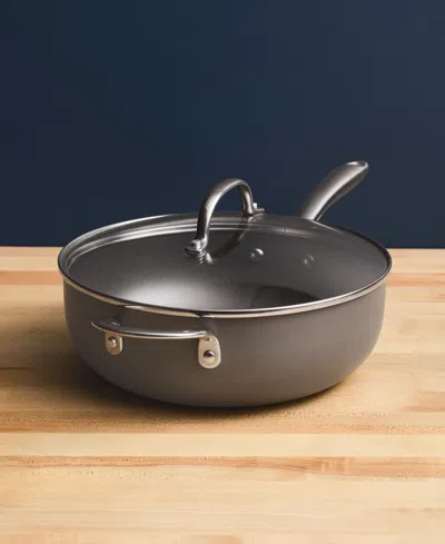 Rachael Ray Professional Hard-anodized Nonstick 4-qt. Saucier Saucepan In Gray