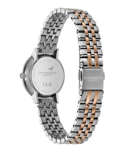 Olivia Burton Honey Comb Ultra Slim Watch, 28mm In Grey/two Tone