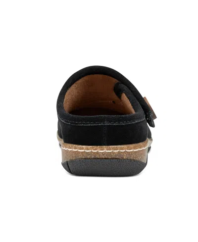 Earth Ezra 2 Womens Slip On Comfy Clogs In Black Suede