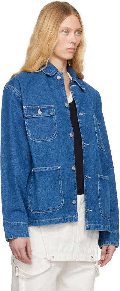 Carhartt Michigan Coat In Blue Stone Washed