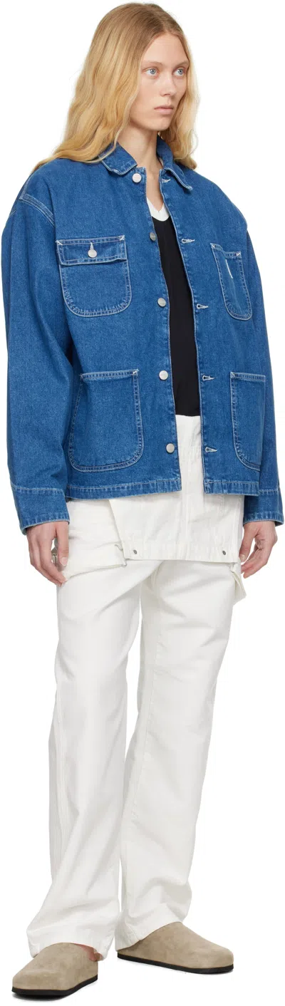 Carhartt Michigan Coat In Blue Stone Washed