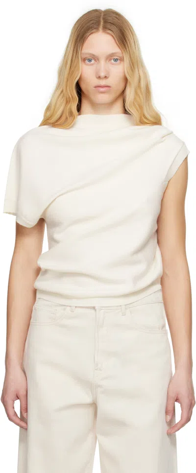 Rohe Deconstructed Merino Wool-cashmere Top In 112_310 Off White