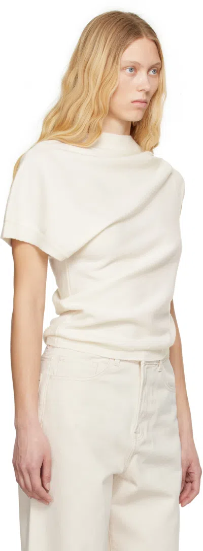 Rohe Deconstructed Merino Wool-cashmere Top In 112_310 Off White