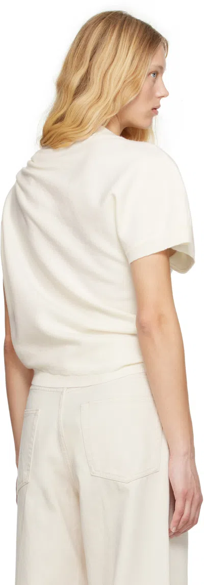 Rohe Deconstructed Merino Wool-cashmere Top In 112_310 Off White