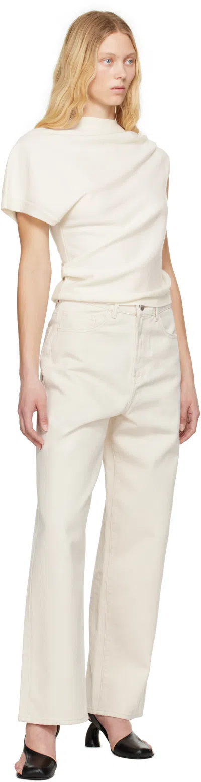 Rohe Deconstructed Merino Wool-cashmere Top In 112_310 Off White