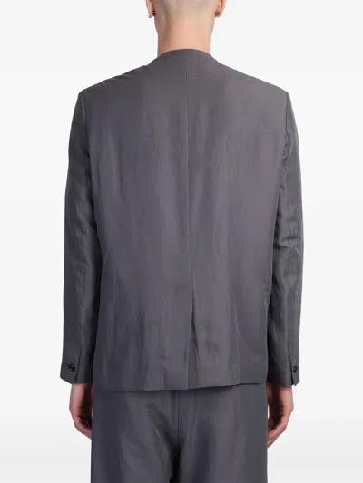 Attachment Blazer In Grey Linen In Grau