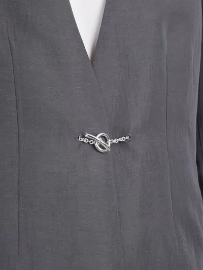 Attachment Blazer In Grey Linen In Grau