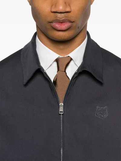 Maison Kitsuné Jackets Short Elasticated Cuffs In Blau