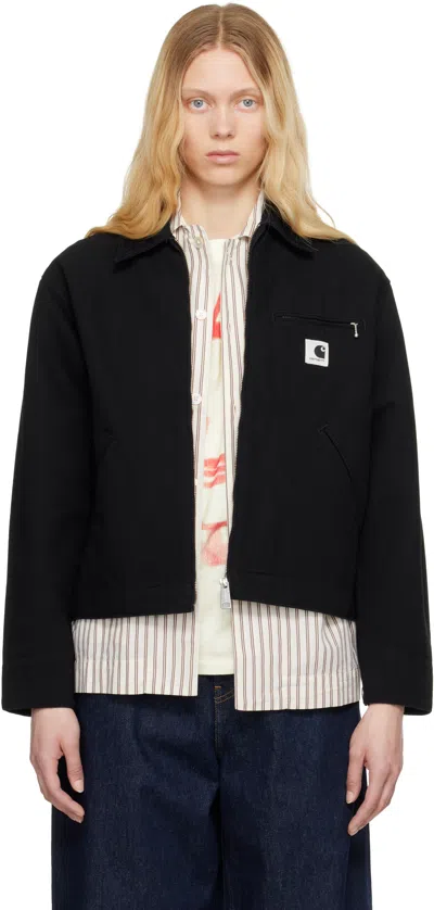 Carhartt Omens Black Detroit Regular-fit Cotton-canvas Jacket Xs