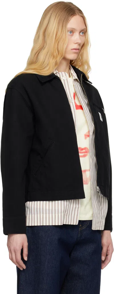 Carhartt Omens Black Detroit Regular-fit Cotton-canvas Jacket Xs
