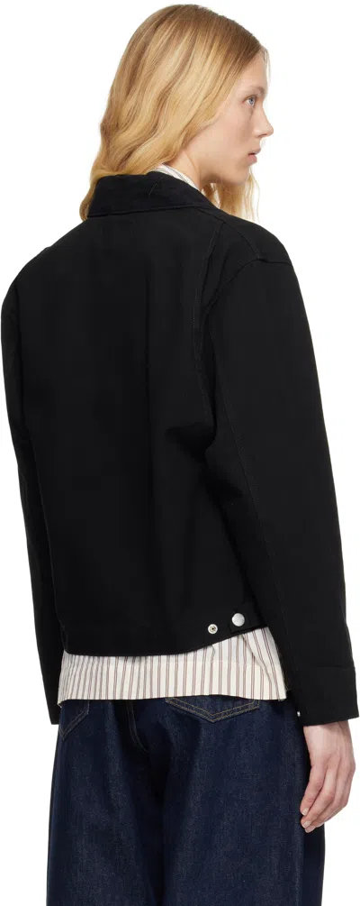 Carhartt Omens Black Detroit Regular-fit Cotton-canvas Jacket Xs