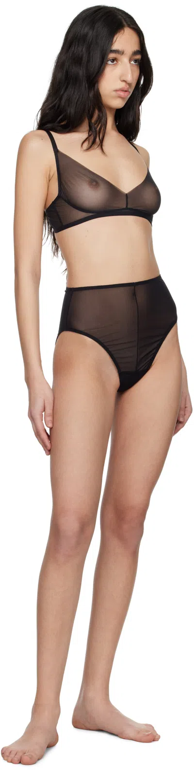 Du Ciel Black Léger High Waist Briefs In Black