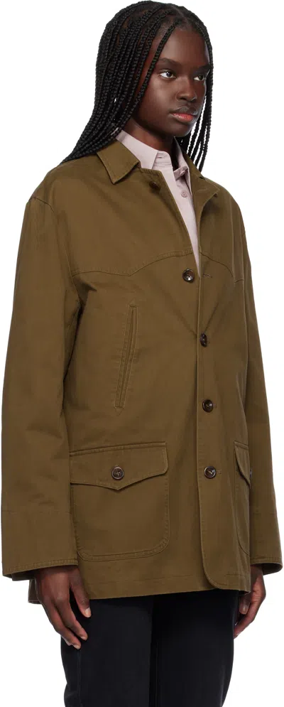 Carter Young Khaki Chicago Chore Jacket In Wood